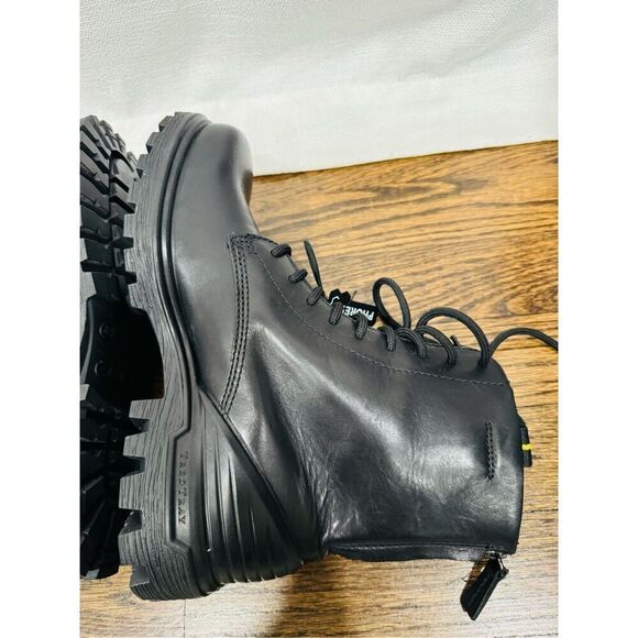 ECCO NWOB Tred Tray Black Leather Combat Boots - Picture 6 of 12